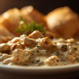 Cream  Chicken With  Bread